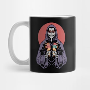 Funny Grim Reaper with Ice Cream Mug